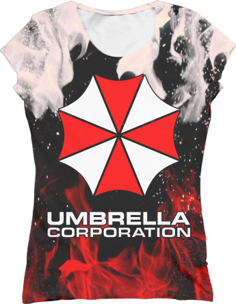 Women's T-Shirt 3D - RESIDENT EVIL (UMBRELLA) [5] - Mfest