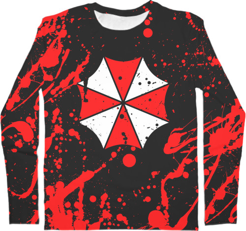 Men's Longsleeve Shirt 3D - RESIDENT EVIL (UMBRELLA) [4] - Mfest