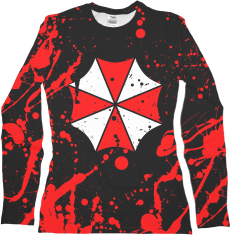 Women's Longsleeve Shirt 3D - RESIDENT EVIL (UMBRELLA) [4] - Mfest