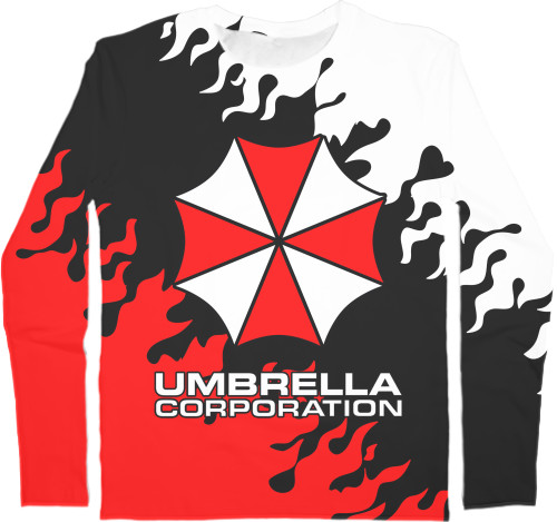 Men's Longsleeve Shirt 3D - RESIDENT EVIL (UMBRELLA) [3] - Mfest