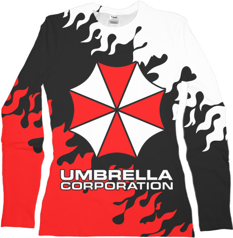 Women's Longsleeve Shirt 3D - RESIDENT EVIL (UMBRELLA) [3] - Mfest