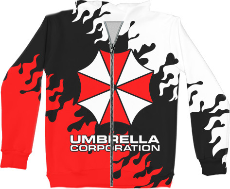 Unisex Zip-through Hoodie 3D - RESIDENT EVIL (UMBRELLA) [3] - Mfest