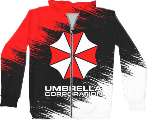 Unisex Zip-through Hoodie 3D - RESIDENT EVIL (UMBRELLA) [6] - Mfest