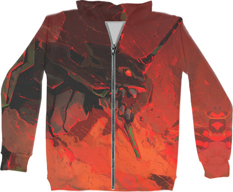 Unisex Zip-through Hoodie 3D - EVANGELION (13) - Mfest