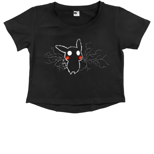 Kids' Premium Cropped T-Shirt - Пикачу здержаный стиль - Mfest