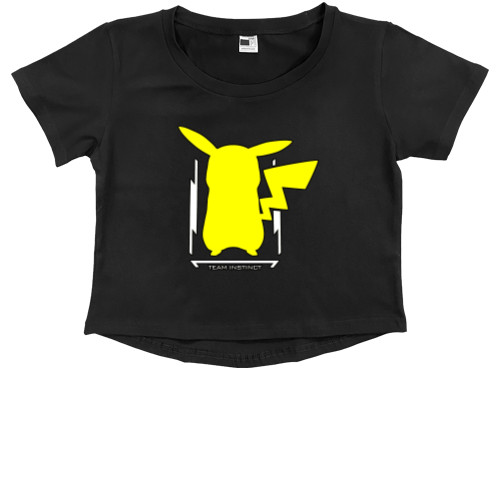 Kids' Premium Cropped T-Shirt - Пикачу NEW минимализм - Mfest