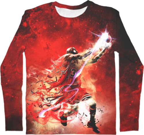 Men's Longsleeve Shirt 3D - Jordan Graffiti Art - Mfest