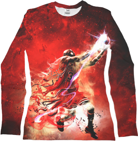 Women's Longsleeve Shirt 3D - Jordan Graffiti Art - Mfest