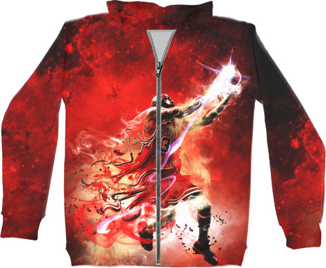 Kids' Zip-through Hoodie 3D - Jordan Graffiti Art - Mfest