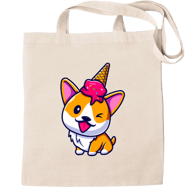 Tote Bag - Собачка с Мороженым на голове - Mfest