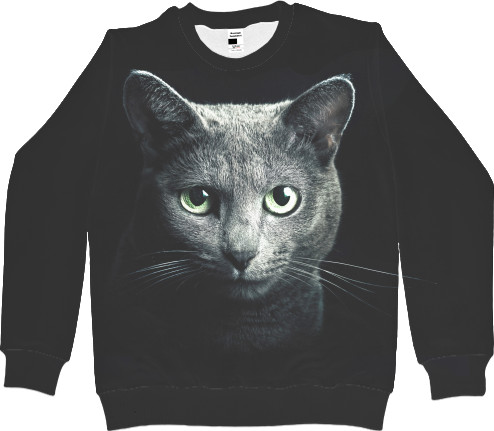 Men's Sweatshirt 3D - Серый Кот - Mfest