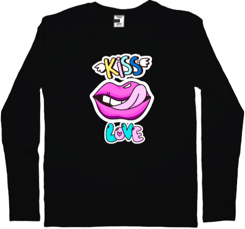 Men's Longsleeve Shirt - Губы Kiss - Mfest