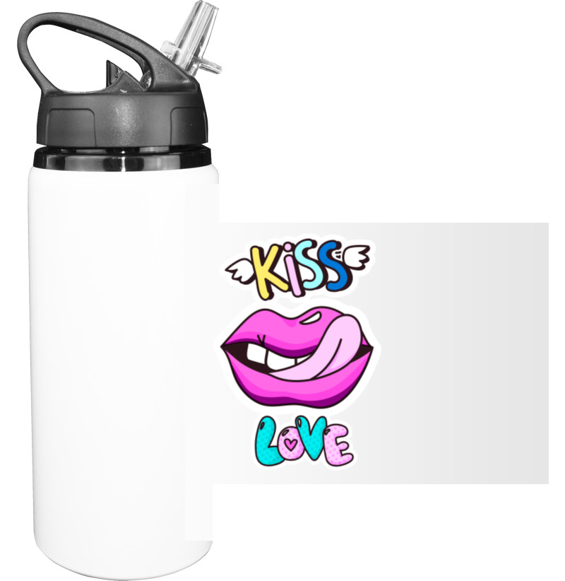 Sport Water Bottle - Губы Kiss - Mfest