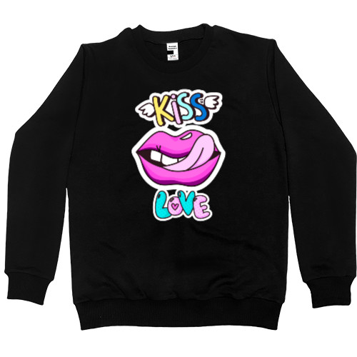 Men’s Premium Sweatshirt - Губы Kiss - Mfest