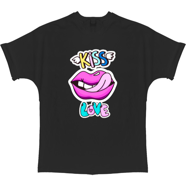 T-shirt Oversize - Губы Kiss - Mfest