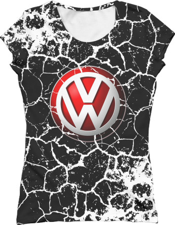 Women's T-Shirt 3D - Volkswagen Трещины - Mfest