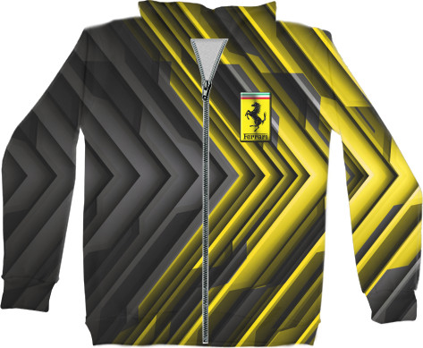 Kids' Zip-through Hoodie 3D - Ferrari - Mfest