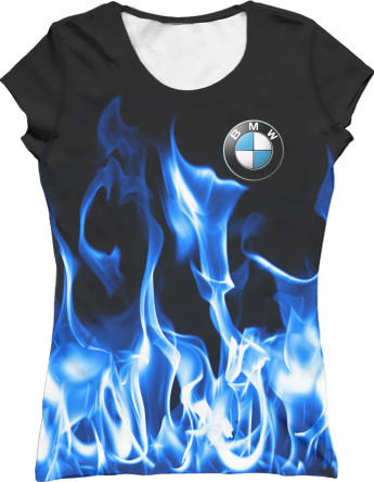 Women's T-Shirt 3D - BMW fire - Mfest