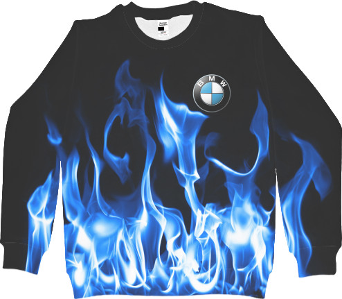 BMW - Світшот 3D Чоловічий - BMW fire - Mfest