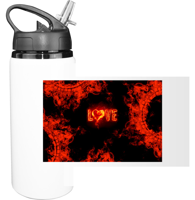 Sport Water Bottle - Fire love - Mfest