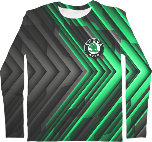 Men's Longsleeve Shirt 3D - Skoda - Mfest