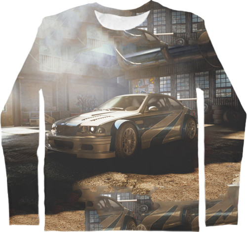 Футболка з Довгим Рукавом Чоловіча 3D - NFS MOST WANTED BMW - Mfest