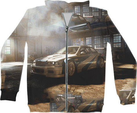 Unisex Zip-through Hoodie 3D - NFS MOST WANTED BMW - Mfest