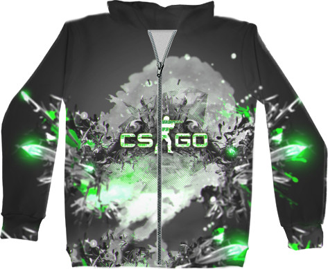 Unisex Zip-through Hoodie 3D - CS GO - Mfest