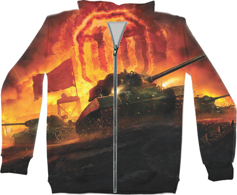 Unisex Zip-through Hoodie 3D - World of Tanks - Mfest