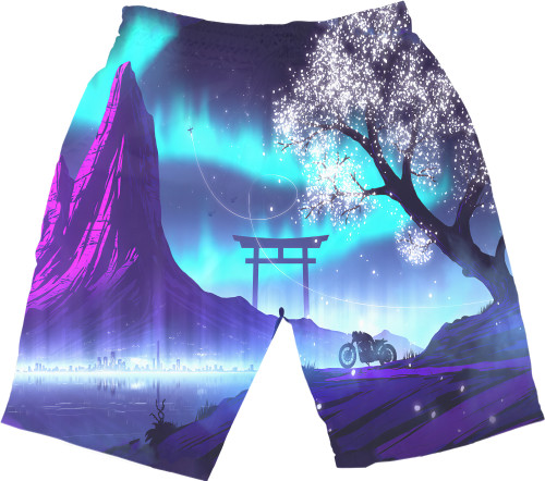 Men's Shorts 3D - Космический Байкер NEW - Mfest