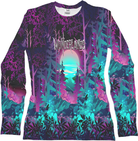 Women's Longsleeve Shirt 3D - WONDERLANDS  Легендарный Лес - Mfest