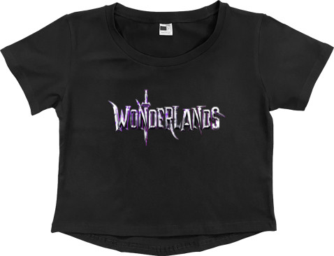 Women's Cropped Premium T-Shirt - WONDERLANDS - Mfest