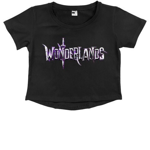 Kids' Premium Cropped T-Shirt - WONDERLANDS - Mfest