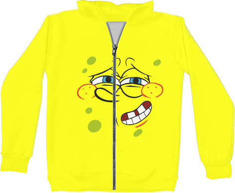 Kids' Zip-through Hoodie 3D - Губка БОБ 2022 Топ - Mfest