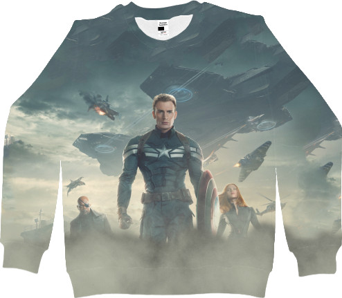 Men's Sweatshirt 3D - Капитан Америка Топ - Mfest