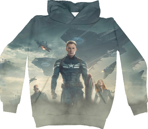 Unisex Hoodie 3D - Капитан Америка Топ - Mfest