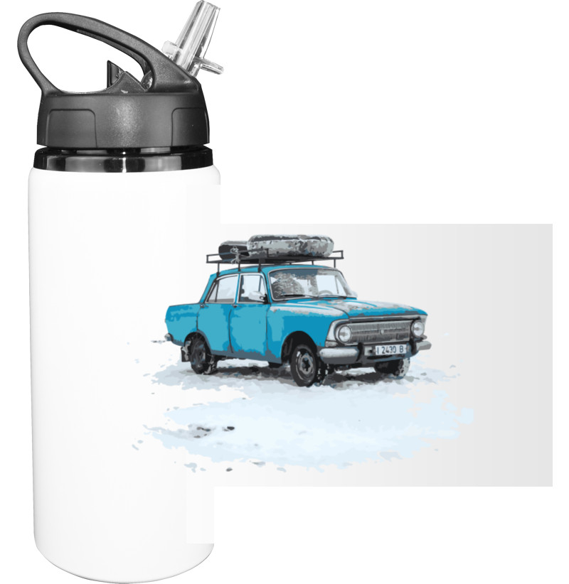 Sport Water Bottle - Москвич В Снегу - Mfest