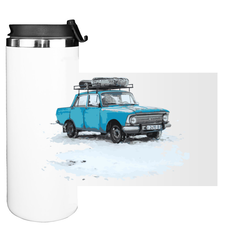 Water Bottle on Tumbler - Москвич В Снегу - Mfest