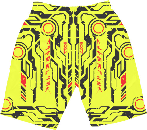 Men's Shorts 3D - Cyberpunk 2077 YELLOW - Mfest