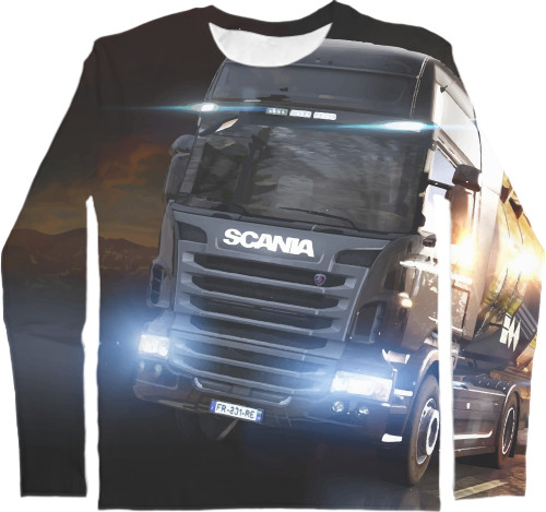 Men's Longsleeve Shirt 3D - SCANIA Дальнобой 2022 - Mfest