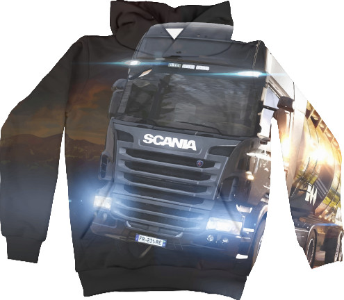 Unisex Hoodie 3D - SCANIA Дальнобой 2022 - Mfest