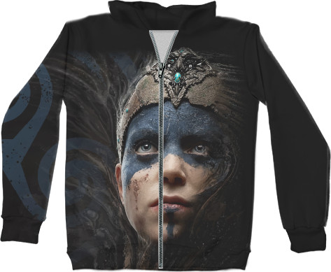 Kids' Zip-through Hoodie 3D - Hellblade 2022 - Mfest