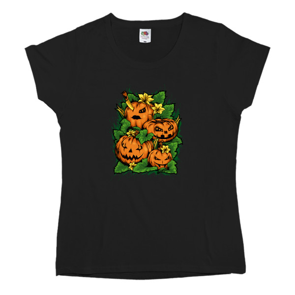 Women's T-shirt Fruit of the loom - Злые Тыквы - Helloween - Mfest