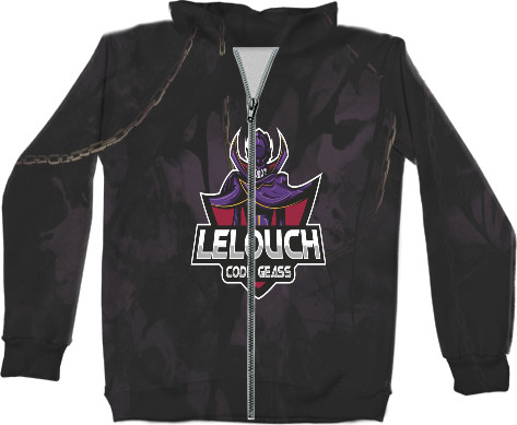 Unisex Zip-through Hoodie 3D - Lelouch - Code Geass - Лелуш - Mfest