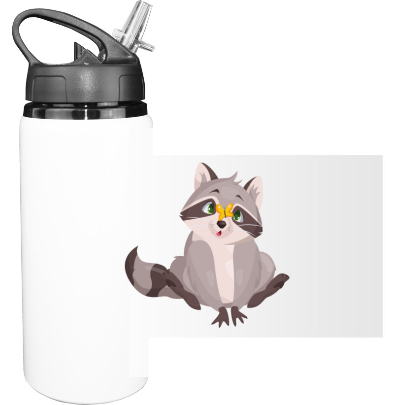 Sport Water Bottle - Милий єнот - Mfest