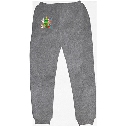 Men's Sweatpants - Зайчики новорічні - Mfest