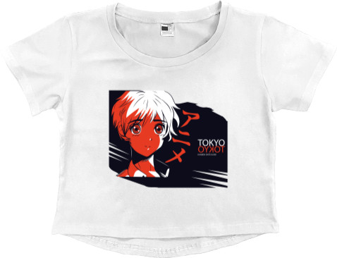 Women's Cropped Premium T-Shirt - Ken Kaneki Tokyo Ghoul - Mfest