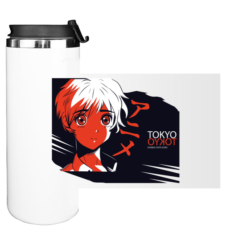 Water Bottle on Tumbler - Ken Kaneki Tokyo Ghoul - Mfest