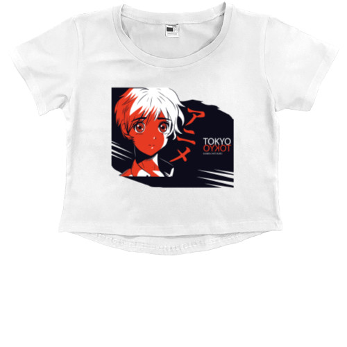 Kids' Premium Cropped T-Shirt - Ken Kaneki Tokyo Ghoul - Mfest