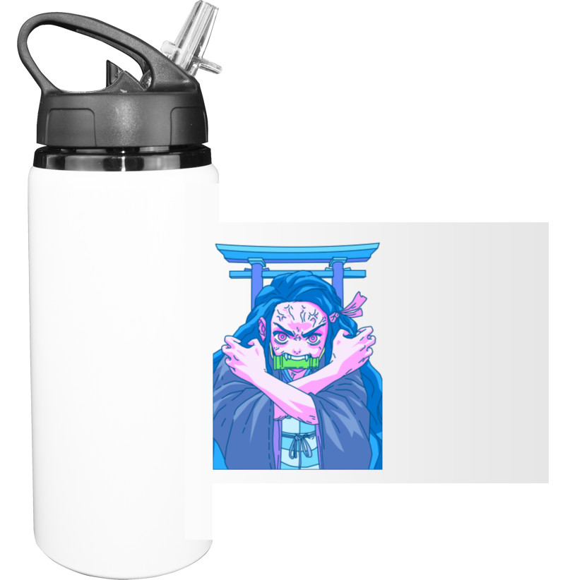 Sport Water Bottle - Незуко Клинок, що розсікає демонів - Mfest